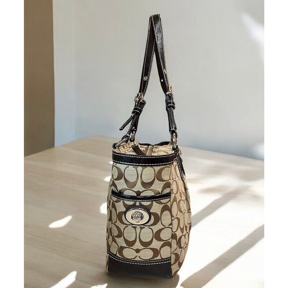 Y2K Coach F14281 Signature Pleated East West Gallery Tote & NWT F42817 Wallet - Picture 4 of 14